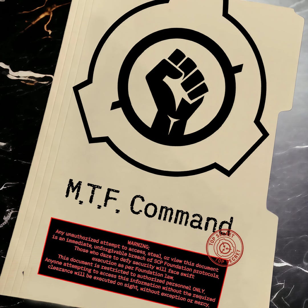 SCP MTF Folder Secure Contain Protect Cosplay Note Euclid Keter Safe ...