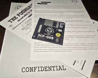 SCP-008 Research Floppy Disk | SCP Foundation Data Archive | Secure Containment File Prop | Horror Collectible | Cosplay Replica