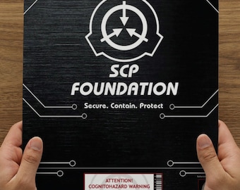 Carpeta de documentos/presentación SCP Secure Contain Protect Secret Classified Cosplay Decoration UV Print