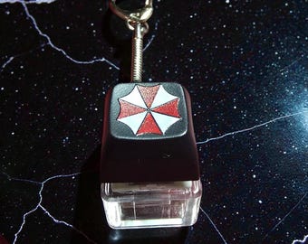 Umbrella Keychain Keycap, Button / Fallout Nuka Cola / SCP / Button | Fidget Clicker Keyring | Gaming Prop | UV Printed | Gift for gamers