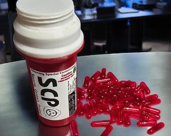 SCP-500 Panacea Cosplay Secure Contain Protect Decoration Fanart Pills Safe Euclid Keter Dr. Small SCP