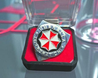 Resident Evil Enamel Pin Badge – Umbrella Corporation Pin & Zombie Outbreak Badge – Collectible Cosplay Collection