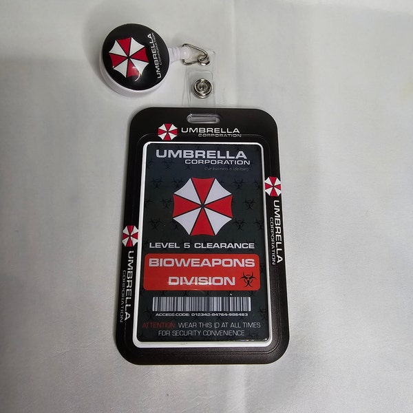 Resident Evil Biohazard Umbrella Corporation ID Anhänger Cosplay Security Pass Fanmade Fancreation