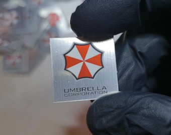 Resident Evil Umbrella Corp Sticker 25 mm Metallic Effect Self-Adhesive Label Cosplay, Laptop, Car High-Quality UV Print