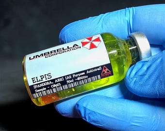 Elpis Antivirus Vial – Virus Cure Prop | Sci-Fi Lab Probe | Cosplay Collectible | Biohazard Style Serum | Replica