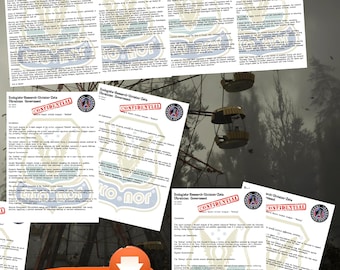 Stalker Artifact Documents Cosplay Collection Collecting Info DIY *DIGITAL Download* Lore Information Ecologists The Zone