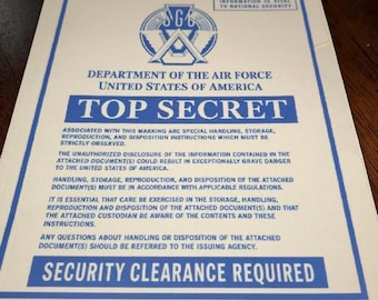 Stargate SGC Top Secret File | Air Force Intelligence Dossier Replica | Handmade Stargate Collectible