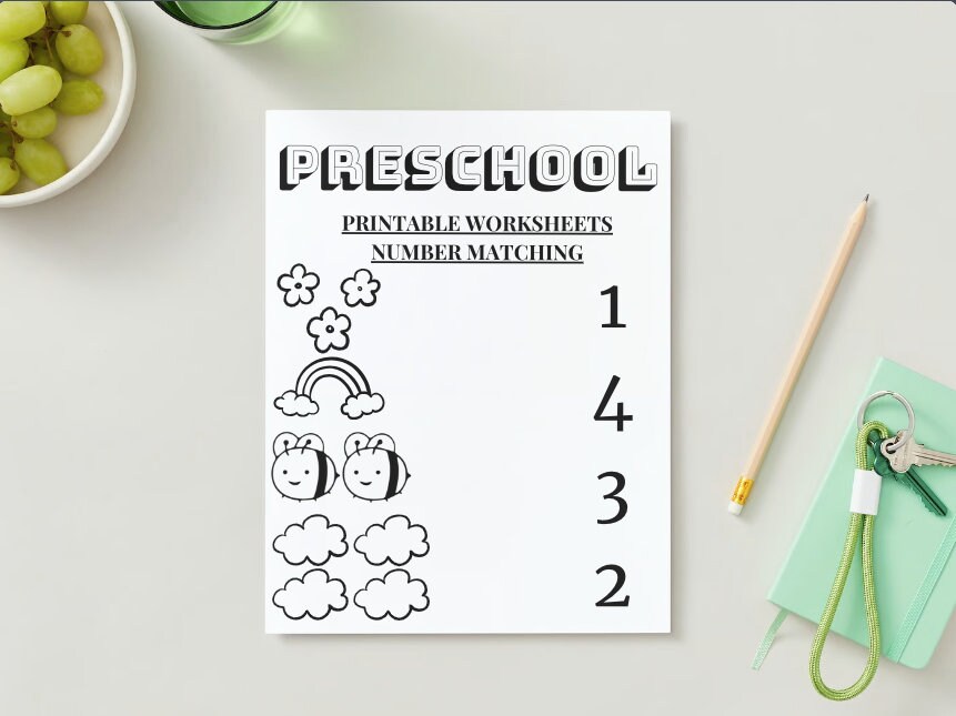 Preschool Printable Worksheet Editable, Digital Preschool Printable ...
