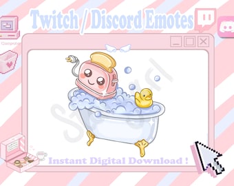 RIP / GGs Only / Meme Emote / FF Twitch / Discord Emote / Funny Toaster Bath Emote For Streamers / Streams