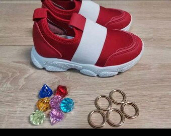 Sonic Shoes for Kids' Speed Sneakers Hedgehog Fast Custom cosplay Running Shoes with Bonus Rings, Birthday Gift, Christmas Gift