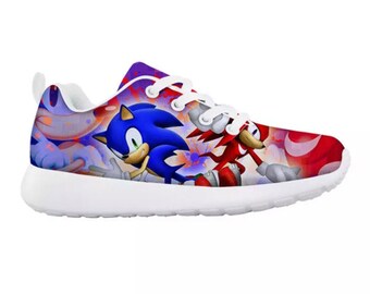 Kinder Sonic Speed Schuhe, Film inspiriertes Geschenk, Geburtstag Halloween Unisex Sneakers, Geschenk für Sohn, Geschenk für Tochter, Geburtstag Tennis schuhe