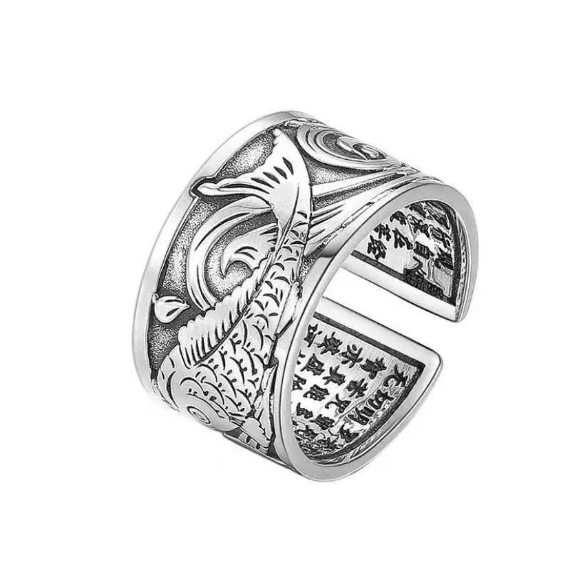 Mens Ring Koi Fish Ring Koi Ring Fish Ring Silver Mens Etsy