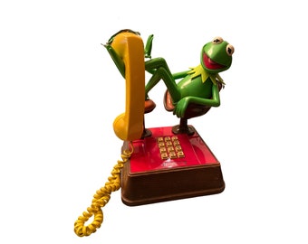 RARE-Vintage Kermit the Frog Phone Telephone 17H - Etsy 日本
