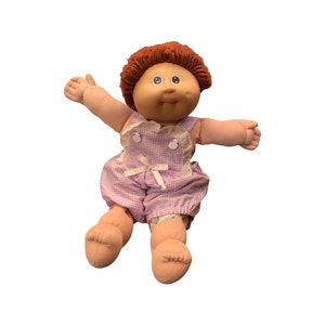 1985 Cabbage Patch rote Kinderhaaroveralls