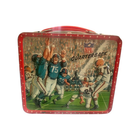 1964 NFL Quarterback Vintage Lunchbox and Thermos 8.8/10 ! - Etsy