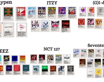Kpop minimalistyczne plakaty okładek albumów / Plakaty okładek albumów / Minimalistyczny plakat albumu / Plakat Kpop / Okładka albumu Kpop / Plakat muzyczny