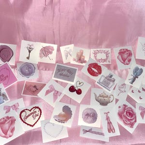 Kokette Aufkleber 32er Pack / Kokette Ästhetik / Journaling Aufkleber / Rosa Aufkleber / Kokette / Gloomy Coquette / Kokette Aufkleber