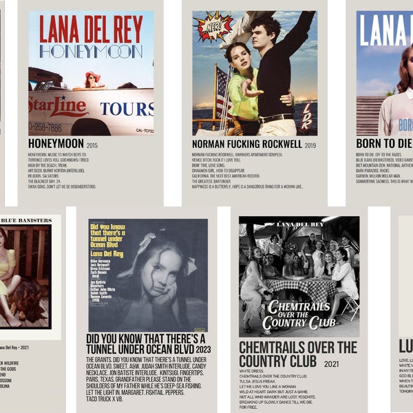 Affiche de l'album minimaliste Lana del rey / Affiche de l'album minimaliste / Affiche de l'album / Affiche Lana del rey / Affiche Lana del rey