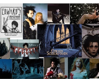 Edward Scissorhands poster set of 15 / Tim Burton poster / Edward Scissorhands / Tim Burton poster set / Tim Burton aesthetic / Halloween