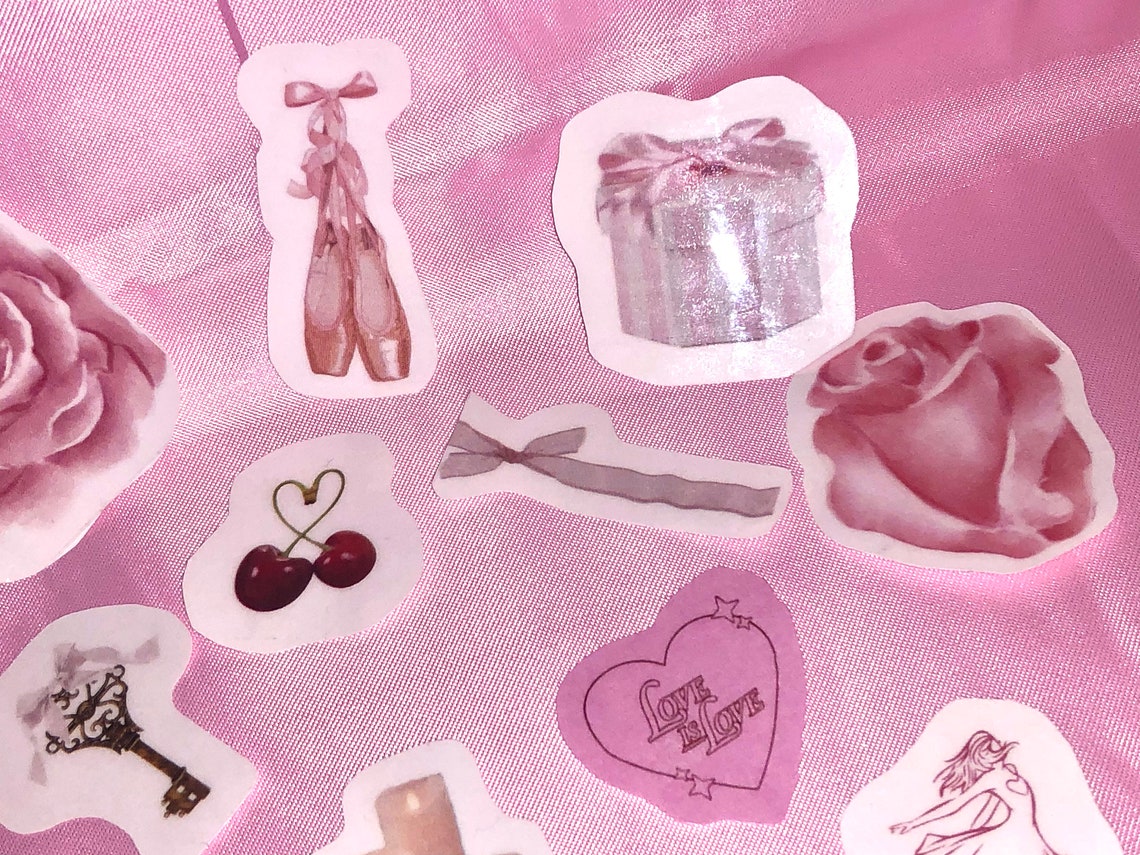 Coquette Sticker Pack of 25 / Coquette Aesthetic / Journaling Etsy