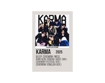 Karma album cover poster / Stray Kids album cover poster / Stray kids poster / Album cover poster / Music poster / kpop poster / music / SKZ
