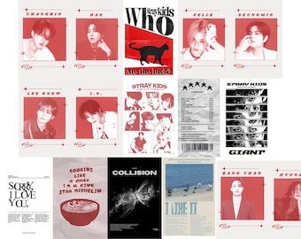 Stray Kids 16 posters / Stray Kids / Music poster / Album posters / Album cover poster / Stray Kids album poster / Music decor / Kpop poster