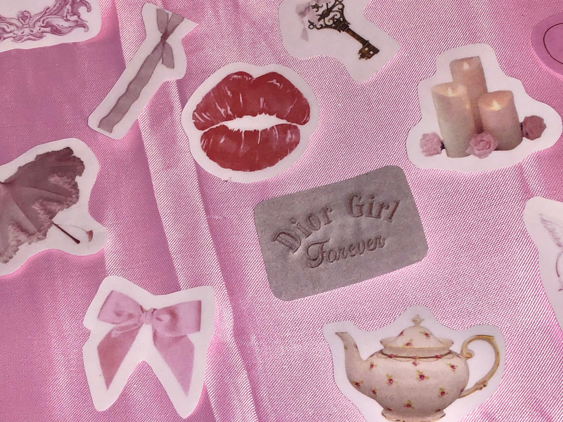 Coquette Sticker Pack of 25 / Coquette Aesthetic / Journaling Etsy