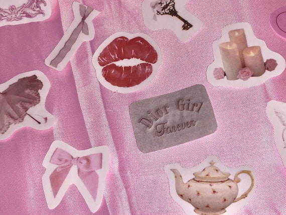 Red coquette aesthetic stickers pack | femme fatale sticker pack | Sticker