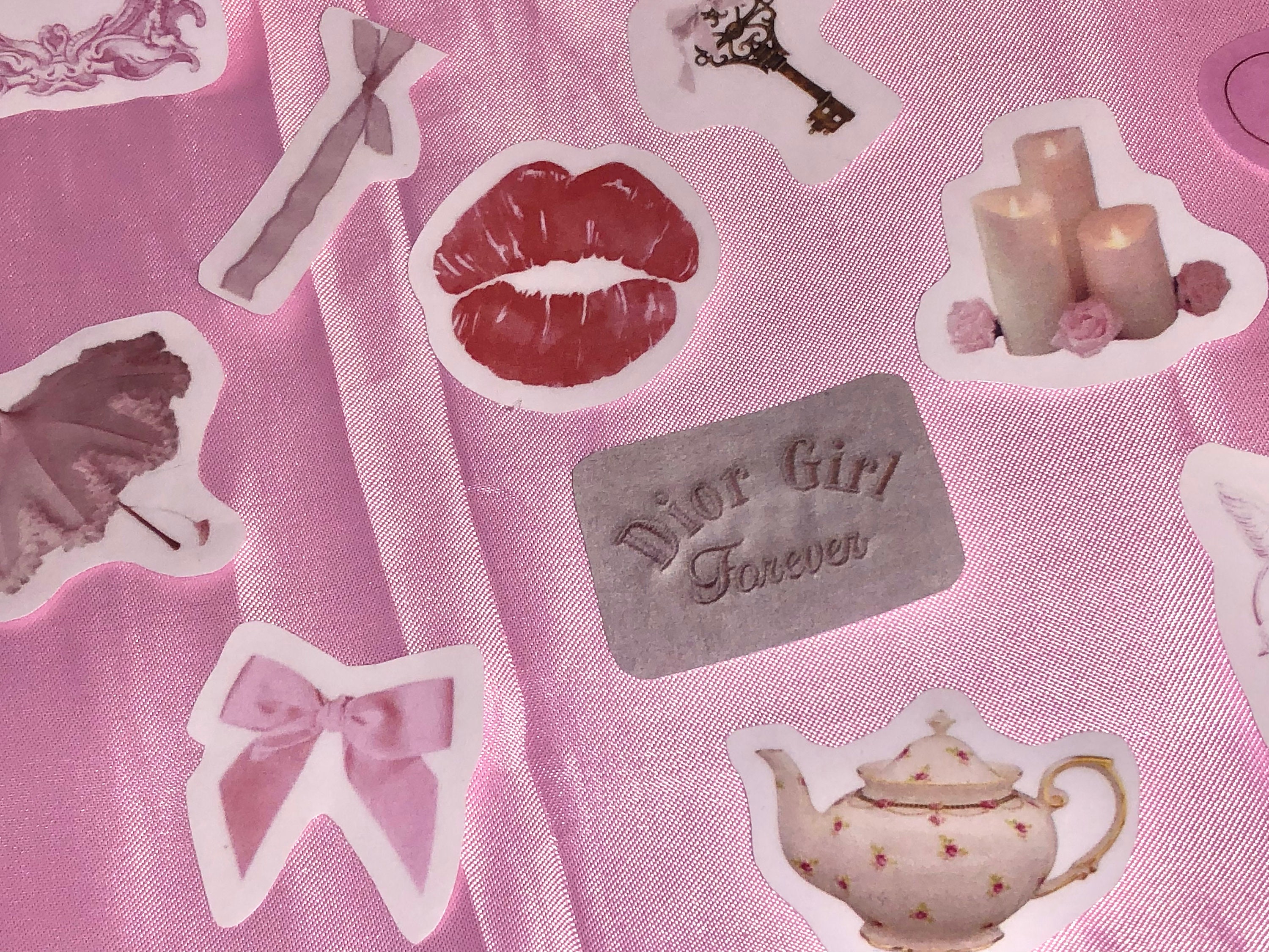 Red coquette aesthetic stickers pack | femme fatale sticker pack | Sticker