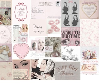 Coquette 20 posters / Coquette aesthetic / Gloomy coquette / Vintage coquette / Angel core / Coquette posters / Gloomy coquette poster /