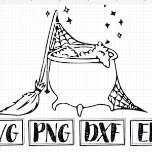 Witch&#39;s Cauldron SVG | Digital Art | Clipart