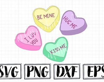 San Valentino Sweethearts Candy SVG