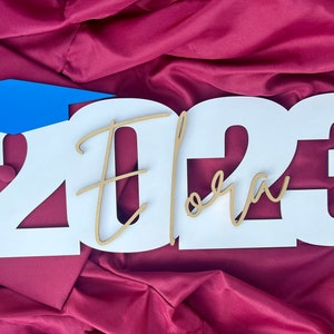 Custom 2023 Graduation Photo Prop, Graduation Wood Sign, High School Graduation, School Colors, Senior Class, Graduation Party Decoration
