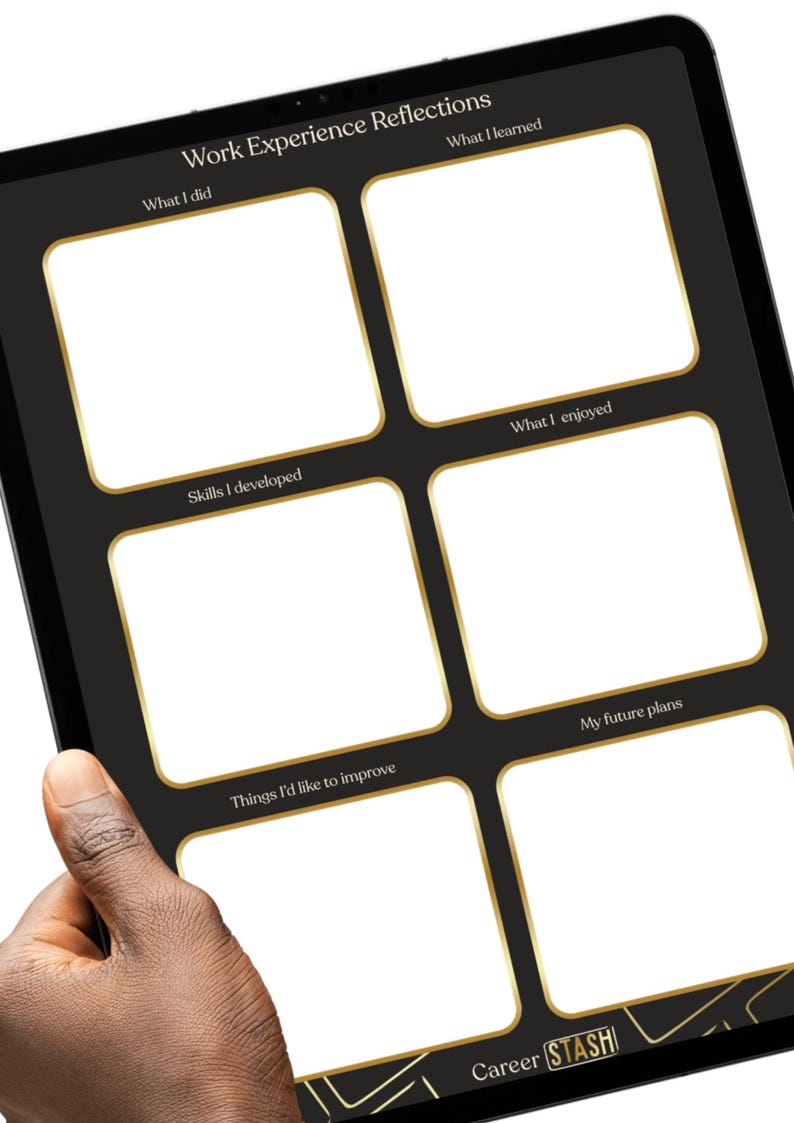 Work Experience Reflection Sheet – A4 Editable & Printable PDF for ...