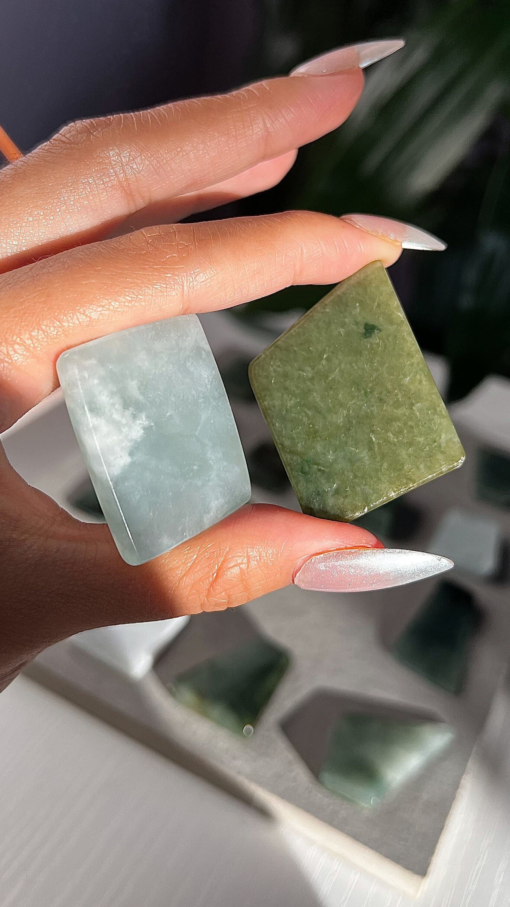 Polished Burmese Jade Slice Slab Imperial Jade Stone Etsy