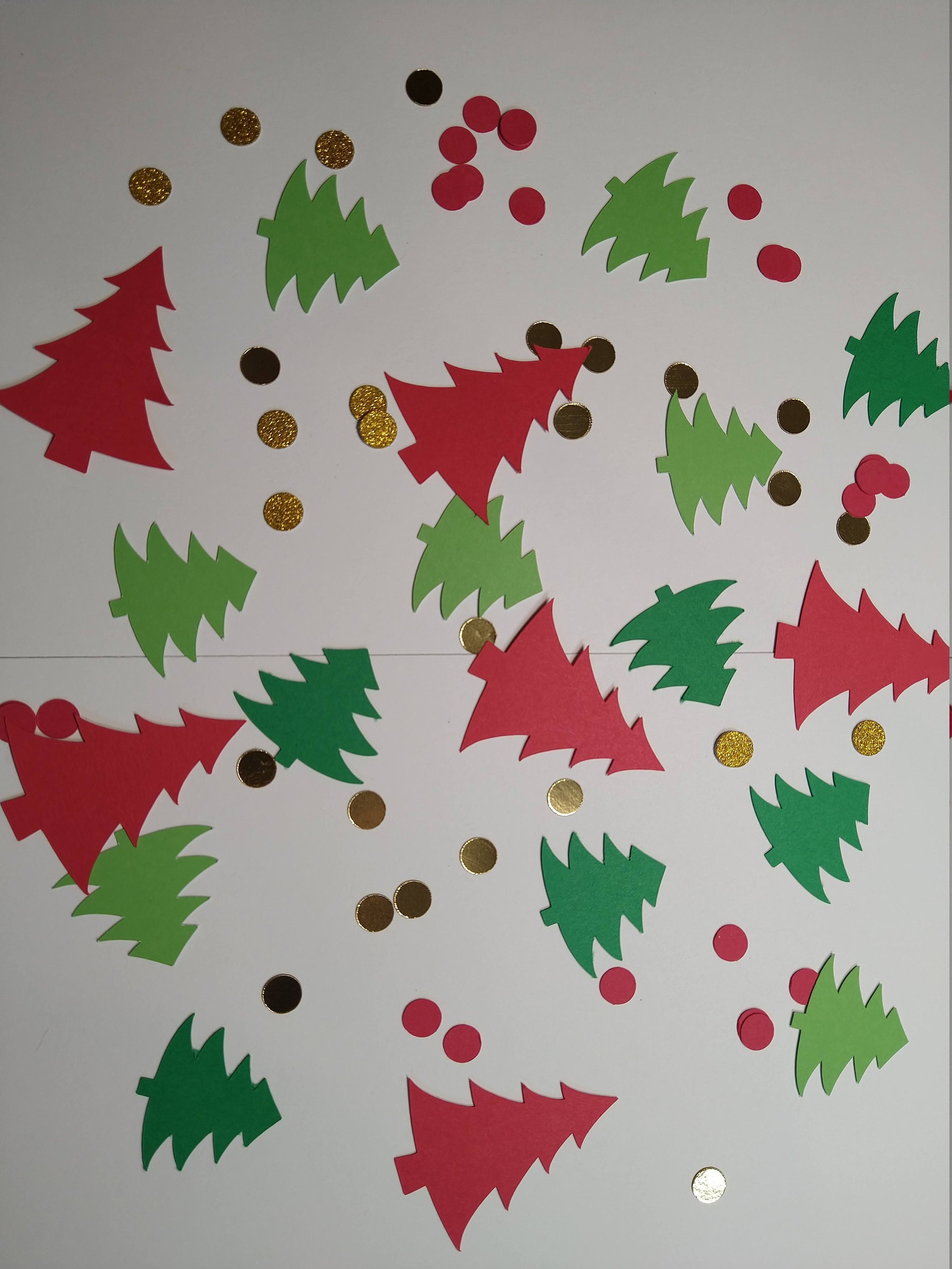Gold Glitter Deer Head Paper Confetti Christmas Decor and Table Decor 2.6 inch 100pcs 