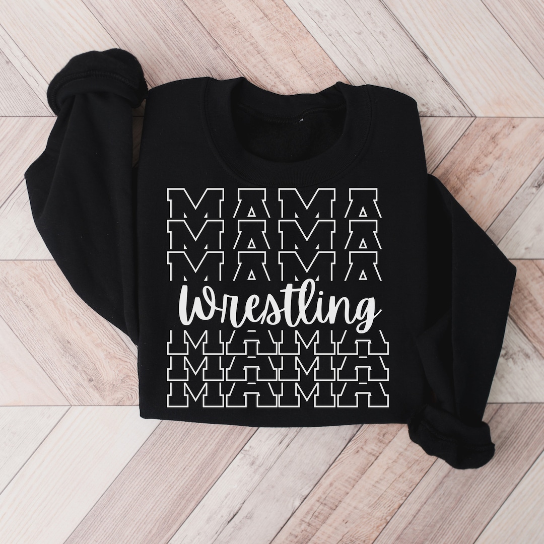 Wrestling Mama Crewneck Sweatshirt, Wrestling Mom Sweatshirt, Wrestling