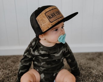Personalized | Infant-Toddler or Youth | Cork Engraved Snapback Hat