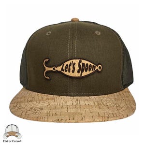 Let's Spoon Fishing Flat or Curved Hat