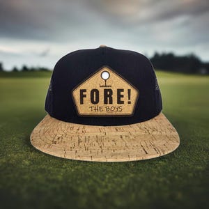 FORE The Boys golfpet met platte of gebogen golfkurk