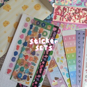 Lindas hojas de pegatinas Paquete aleatorio 5 piezas, 10 piezas, 15 piezas / Bolsa de agarre de papelería Kawaii para diario KPOP Polco Deco Penpal