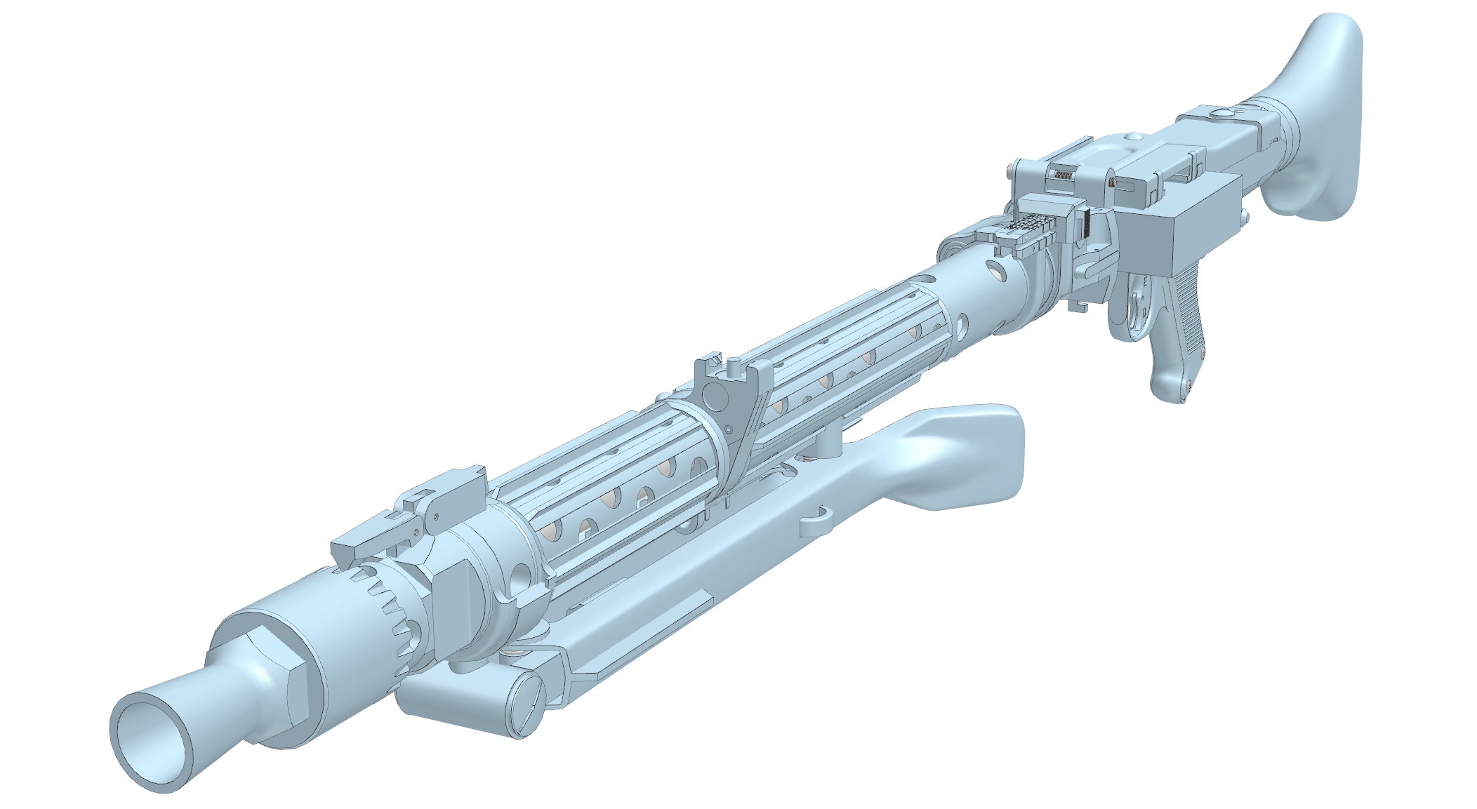 Star Wars DLT19 Heavy Blaster Rifle MG34 STL 3D Printable Cosplay Etsy