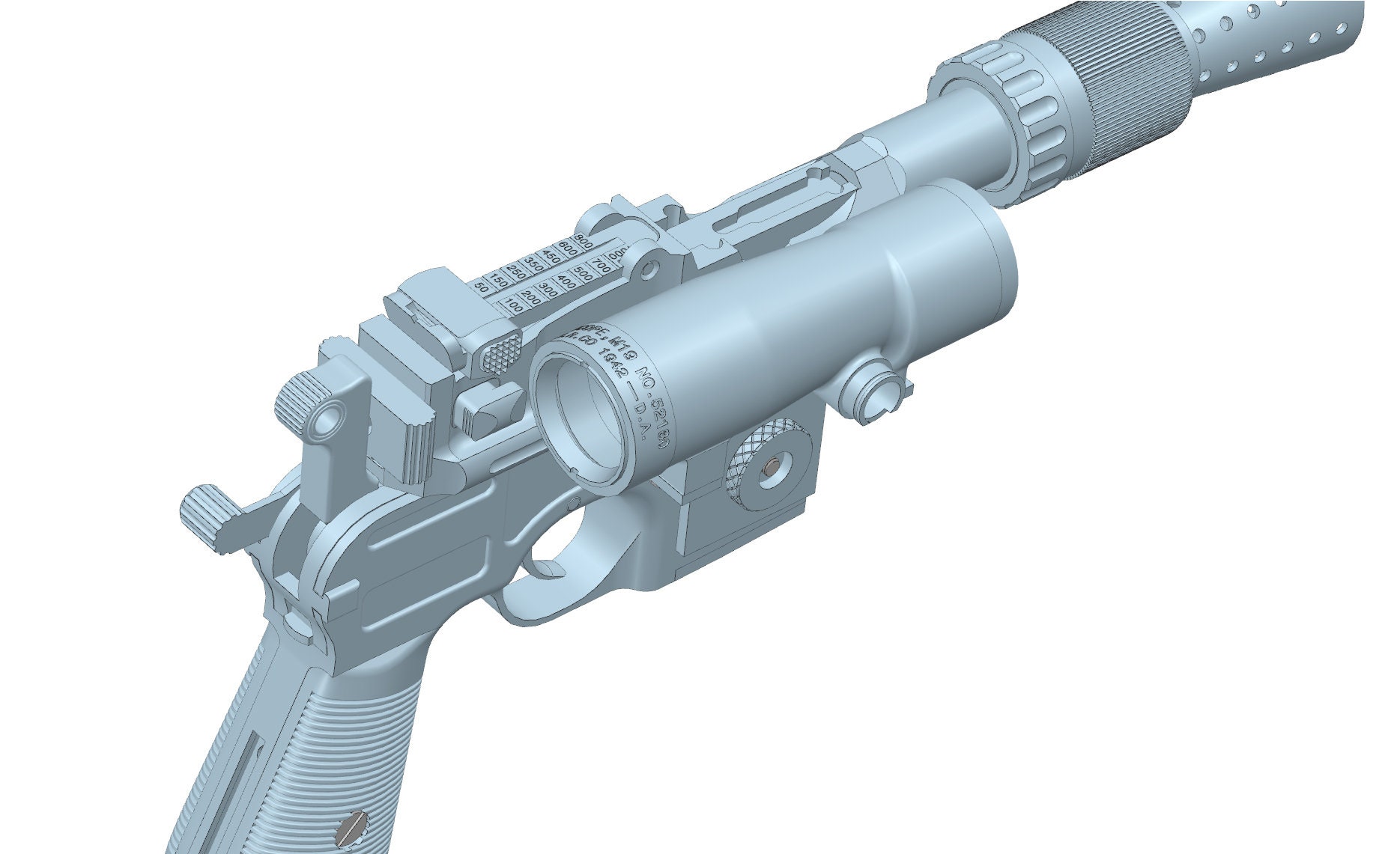 Star Wars Han Solo DL44 ESB Blaster STL 3D Printable Cosplay - Etsy