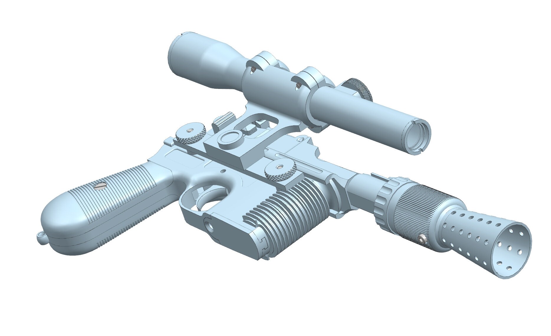 Star Wars Han Solo DL44 ANH Blaster STL 3D Printable Cosplay - Etsy