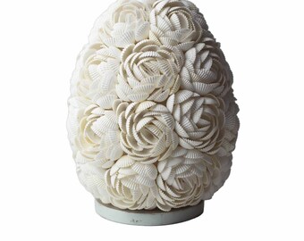 Lampe Coquillage Rose Ovale - 20cm