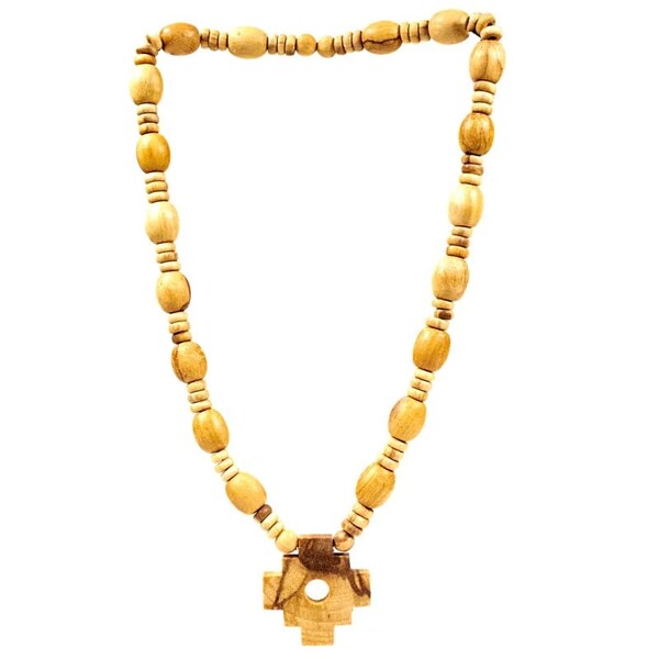 Collier élastique de Chaman Palo Santo Croix Inca 56 cm