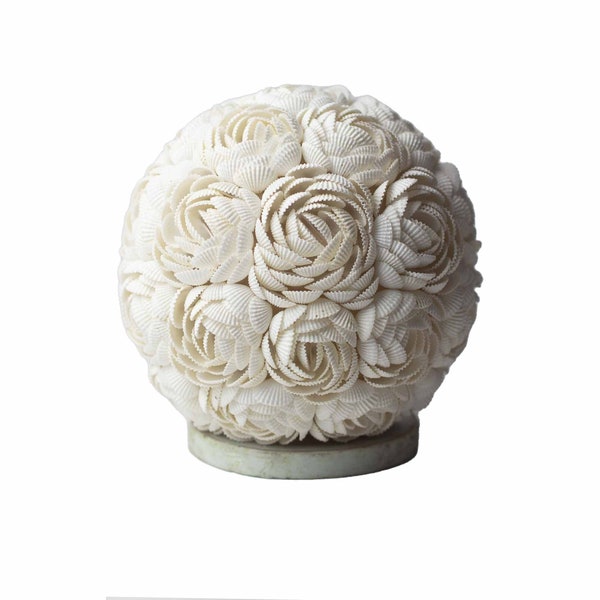 Lampe Coquillage Globe Rose - 15cm