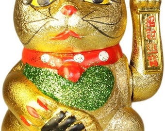 Chat Chinois Maneki  Porte bonheur Moyen