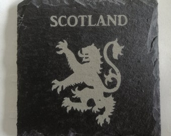 Schottland Wappen Lion Rampant Schiefer Glasuntersetzer Untersetzer