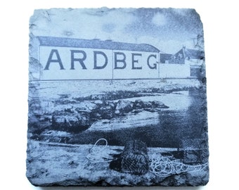 Islay Scottish Whisky Distillery Slate Coaster